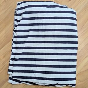 Potter Barn Kids Striped Nautical Duvet Cover White Blue Twin Size